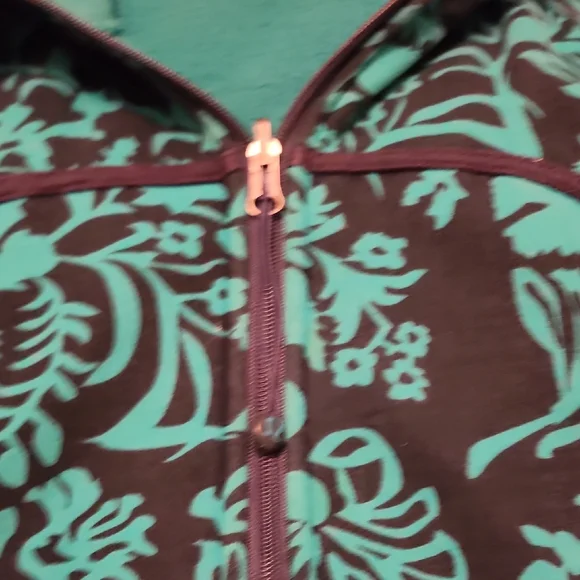 Lululemon Vintage Y2K Reversible Floral Scuba Hoodie Sz 10 - Picture 3 of 6